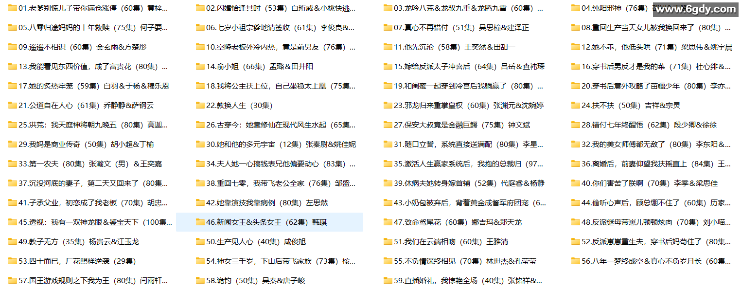 [短剧] 2025年11月12日 精选+付费短剧推荐59部 