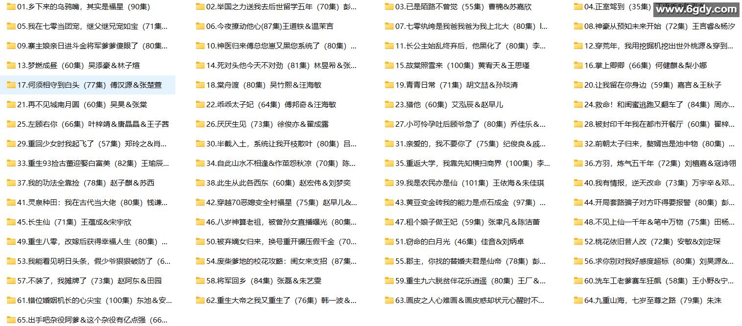 [短剧] 2025年11月17日 精选+付费短剧推荐65部 
